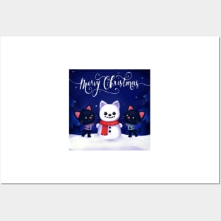 Christmas Kittens Posters and Art